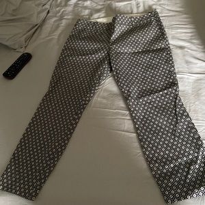 J Crew cropped black and white pants